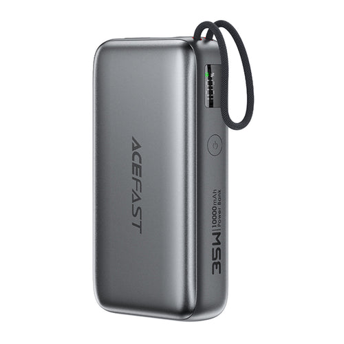 Acefast Baterie externa Acefast (M32), with Telescopic Cable, Type-C, Fast Charge, PD35W, 10000mAh, Metal Gray