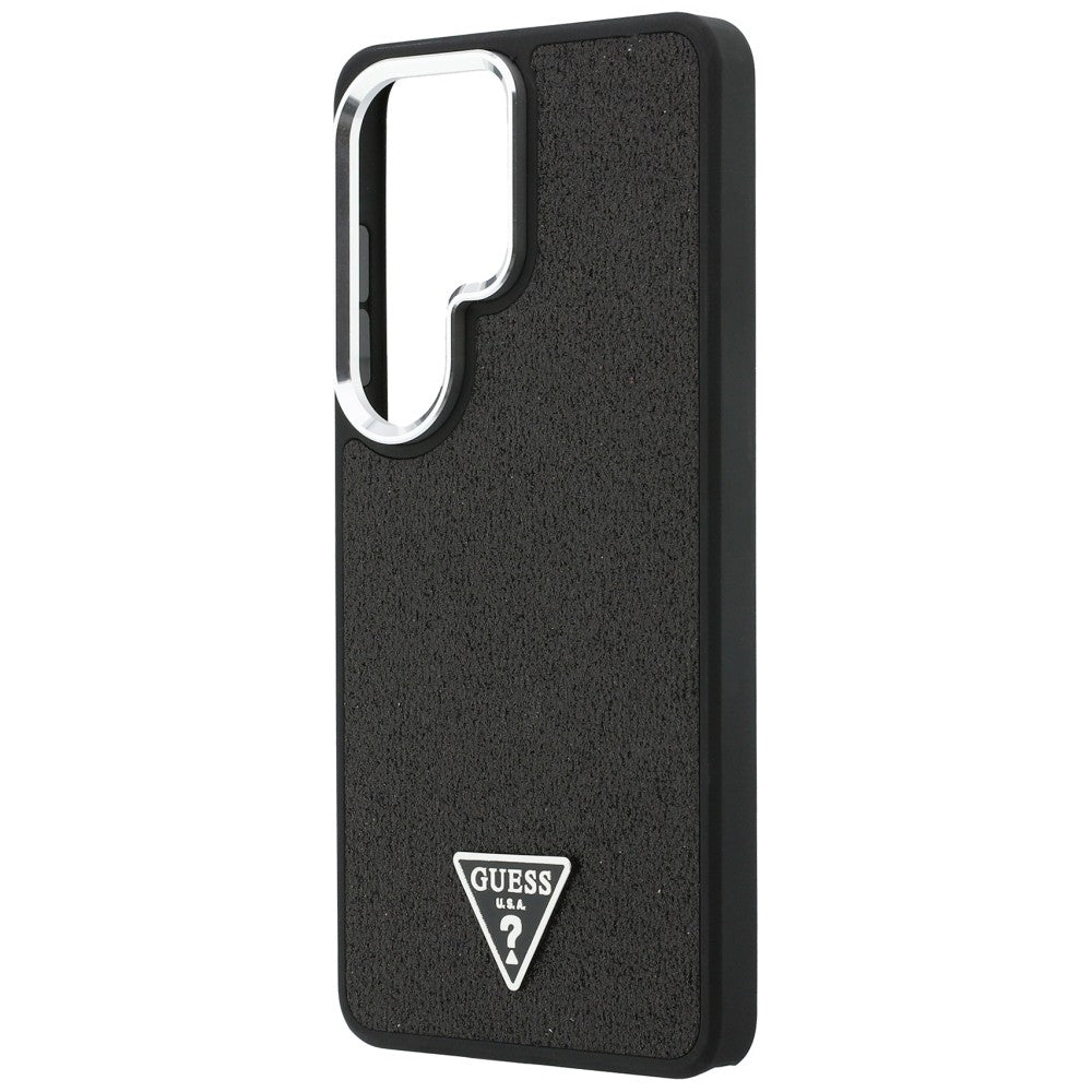 Guess - Fixed Glitter Triangle Logo MagSafe (GUHMS26LPFGTSCMK) - Samsung Galaxy S26 Ultra - Black