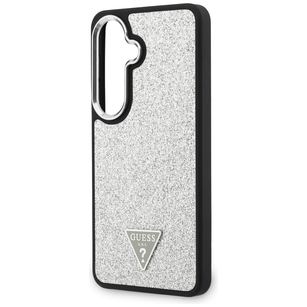 Guess Husa de protectie Guess Fixed Glitter Triangle Logo MagSafe (GUHMS26SPFGTSCMS) compatibil cu Samsung Galaxy S26, A