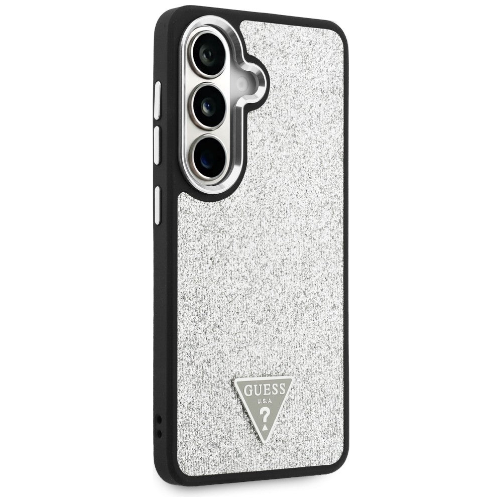 Guess Husa de protectie Guess Fixed Glitter Triangle Logo MagSafe (GUHMS26SPFGTSCMS) compatibil cu Samsung Galaxy S26, A