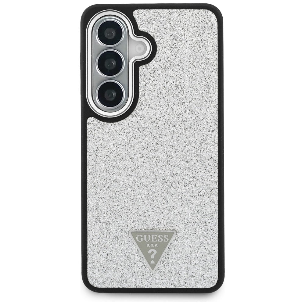 Guess Husa de protectie Guess Fixed Glitter Triangle Logo MagSafe (GUHMS26SPFGTSCMS) compatibil cu Samsung Galaxy S26, A