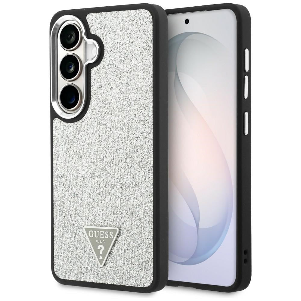 Guess Husa de protectie Guess Fixed Glitter Triangle Logo MagSafe (GUHMS26SPFGTSCMS) compatibil cu Samsung Galaxy S26, A