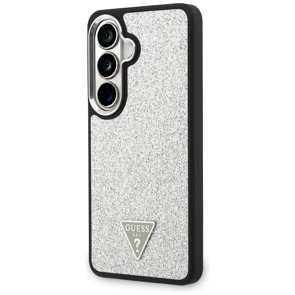 Guess Husa de protectie Guess Fixed Glitter Triangle Logo MagSafe (GUHMS26SPFGTSCMS) compatibil cu Samsung Galaxy S26, A