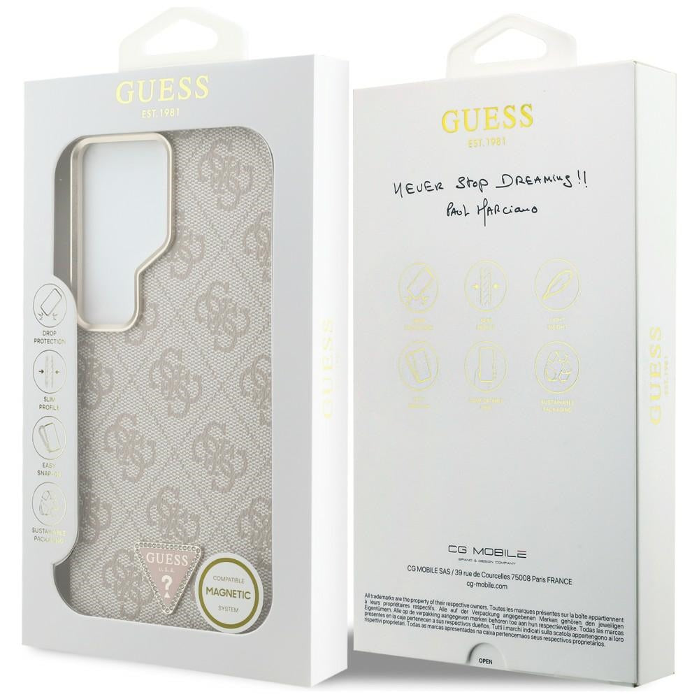 Husa pentru Samsung Galaxy S26 Ultra - Guess 4G Triangle Logo MagSafe (GUHMS26LP4GTDGMP) - Pink