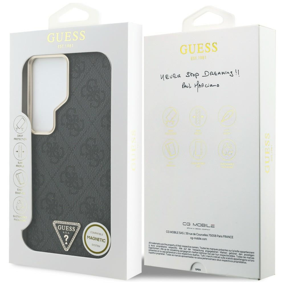 Husa pentru Samsung Galaxy S26 Ultra - Guess 4G Triangle Logo MagSafe (GUHMS26LP4GTDGMK) - Black