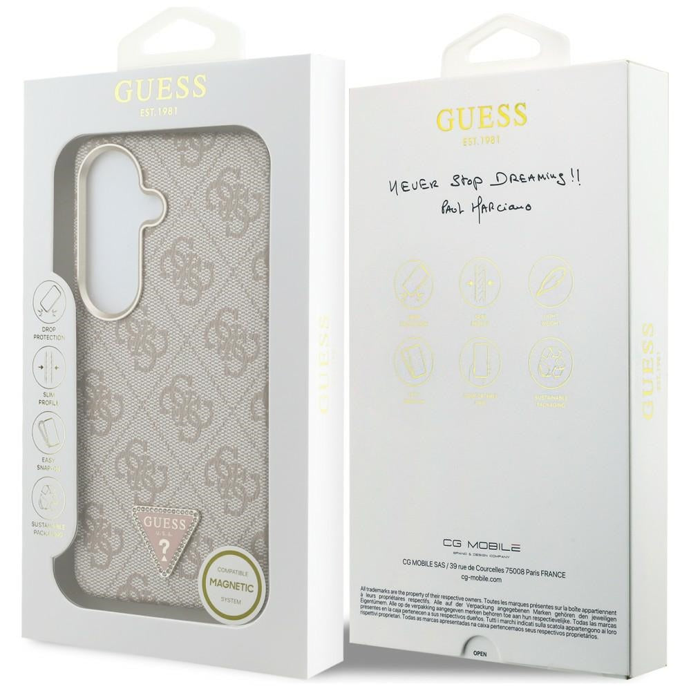 Husa pentru Samsung Galaxy S26 - Guess 4G Triangle Logo MagSafe (GUHMS26SP4GTDGMP) - Pink