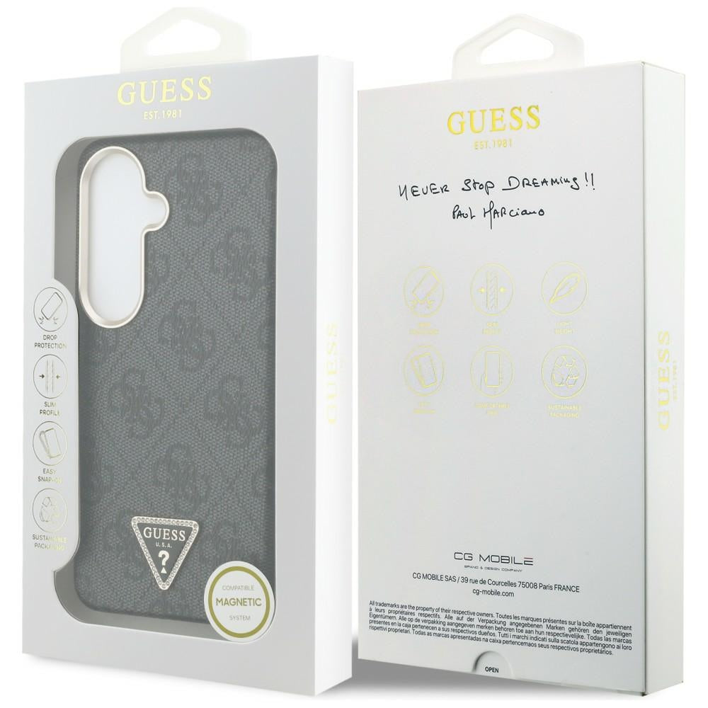 Husa pentru Samsung Galaxy S26 - Guess 4G Triangle Logo MagSafe (GUHMS26SP4GTDGMK) - Black
