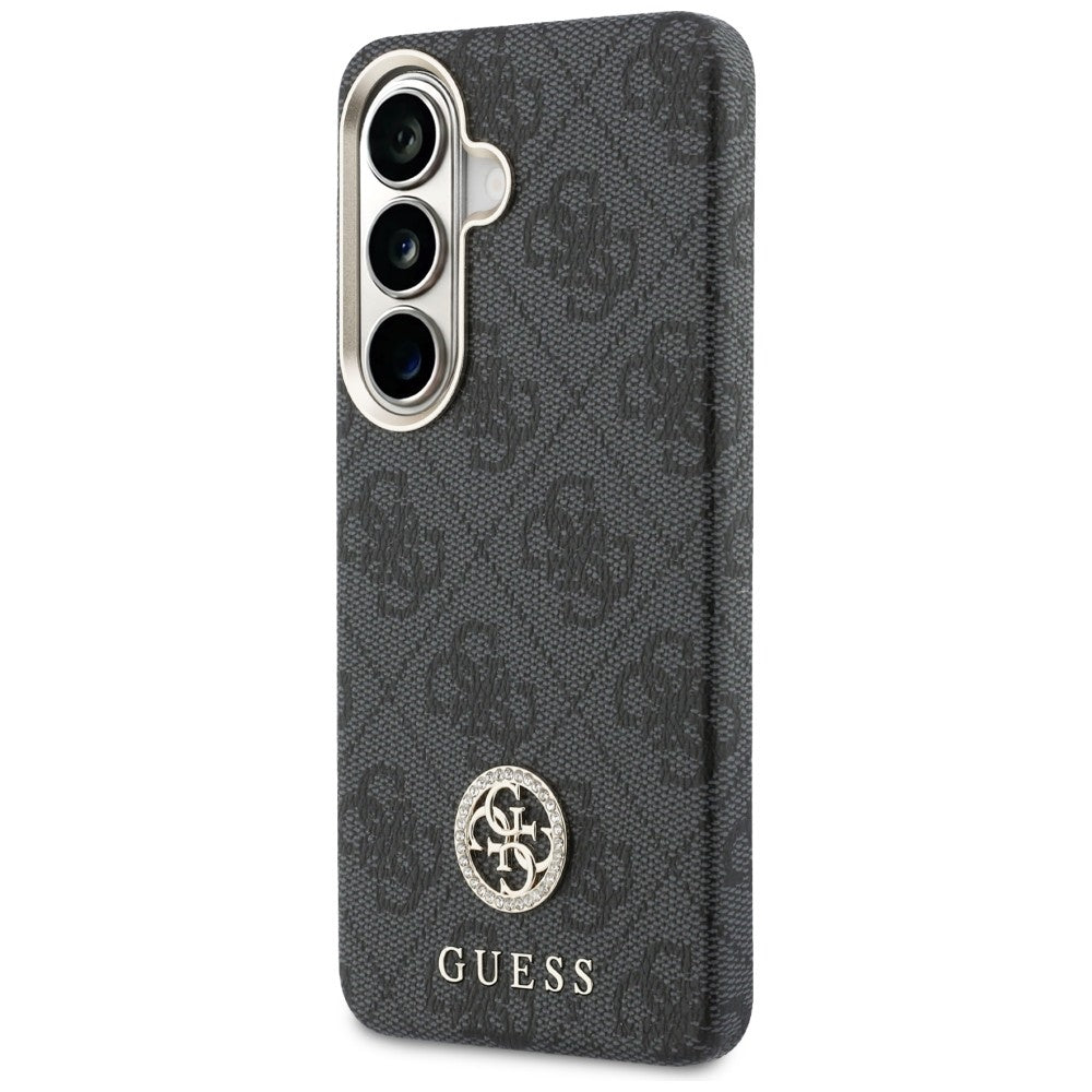 Husa pentru Samsung Galaxy S26 - Guess Rhinestone Round Logo MagSafe (GUHMS26SP4GRMDEK) - Black