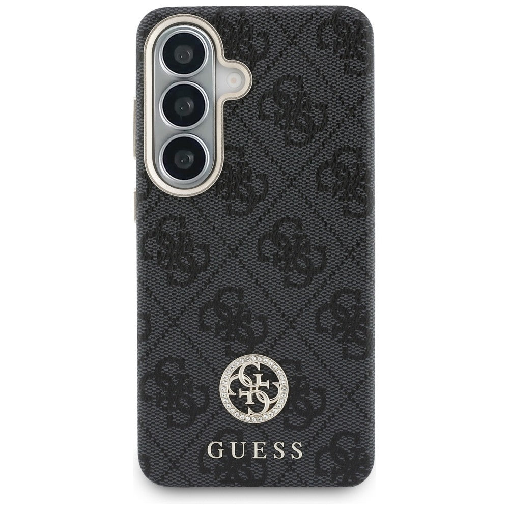Husa pentru Samsung Galaxy S26 - Guess Rhinestone Round Logo MagSafe (GUHMS26SP4GRMDEK) - Black