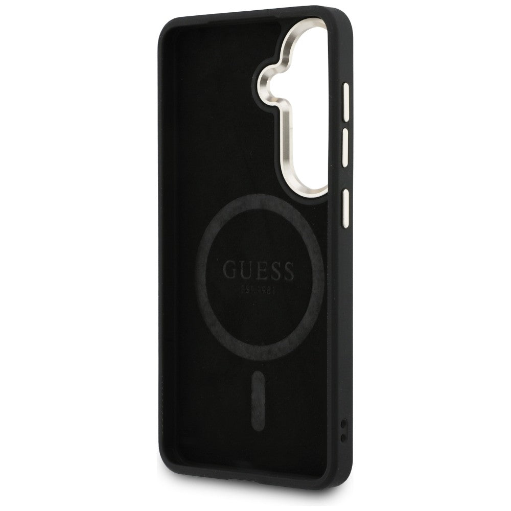 Guess Husa de protectie Guess 4G Embossed Ring MagSafe (GUHMS26MP4MSEGCK) compatibil cu Samsung Galaxy S26 Plus, Negru –