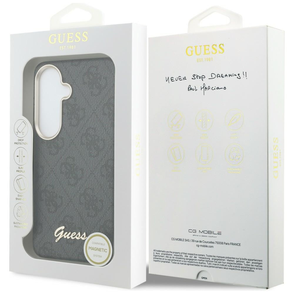 Guess - 4G Script MagSafe (GUHMS26S5P4FWMSK) - Samsung Galaxy S26 - Black