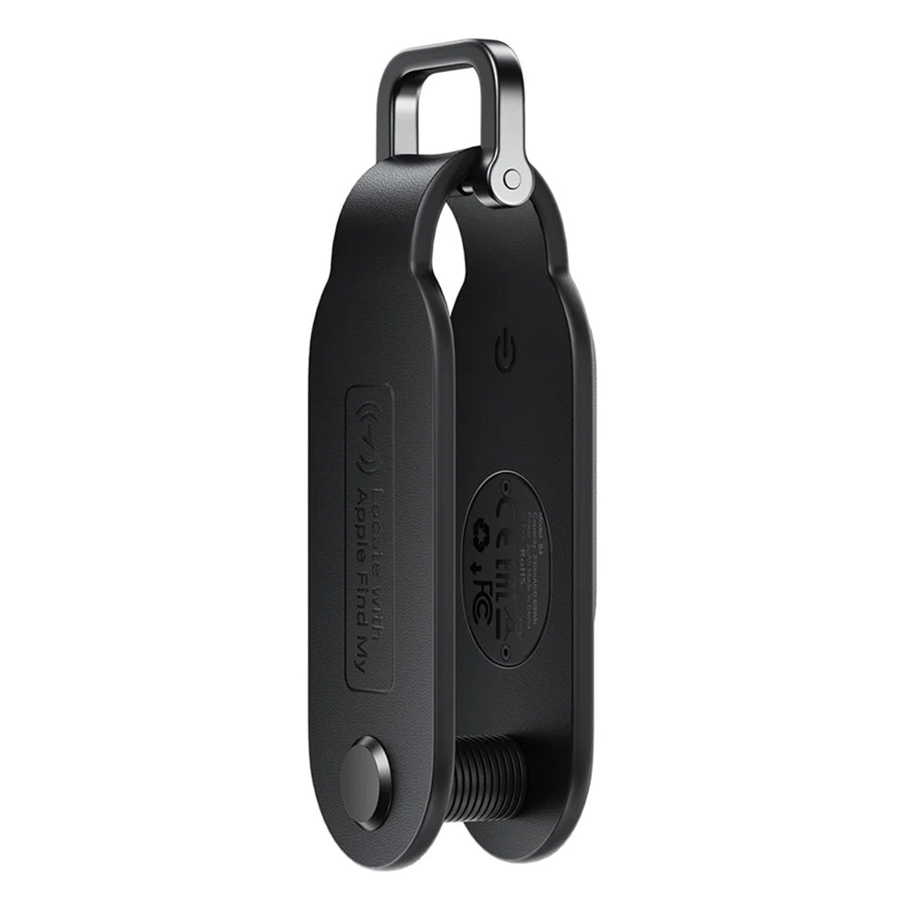 Acefast Gadget Acefast Keychain Tracker (S4), Apple "Find My", PU Leather, Secure Metal Clip, Negru – imagine 4