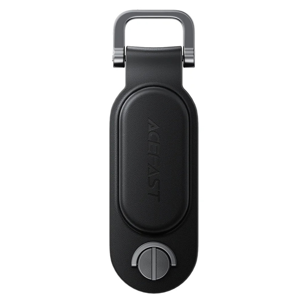 Acefast Gadget Acefast Keychain Tracker (S4), Apple "Find My", PU Leather, Secure Metal Clip, Negru – imagine 5