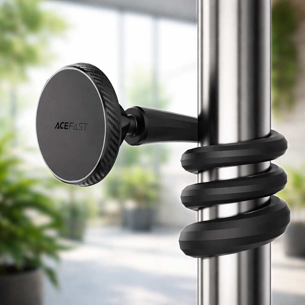 Acefast Suport Acefast Magnetic Phone (E36), Flexibile Metal Rod, Strong Magnets, Silicone Coating, 4.7 - , Negru – imag
