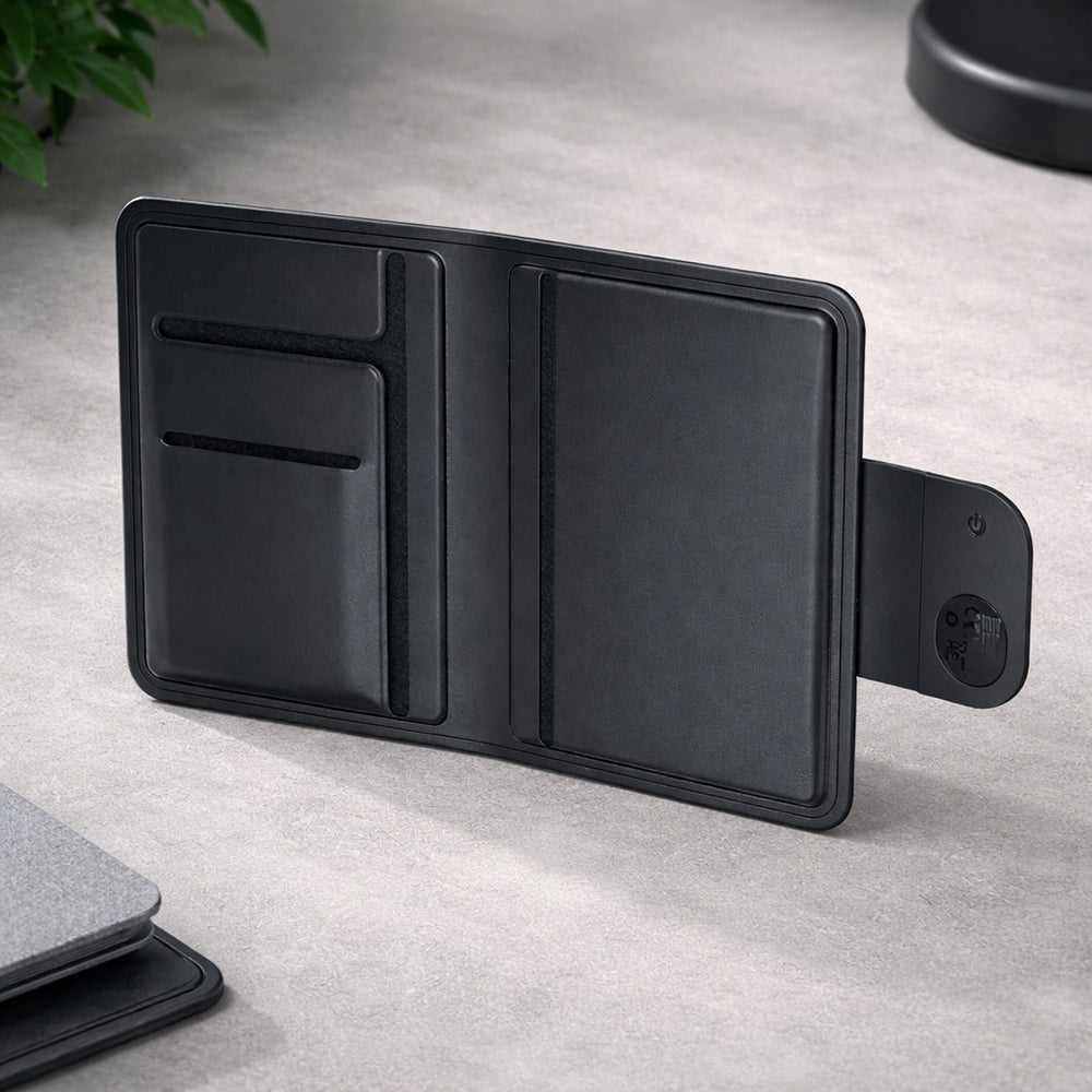 Acefast Gadget Acefast Smart Passport Cover (S6), Apple "Find My", Built-in Tracker, Slim Design, PU Leather, Negru – im