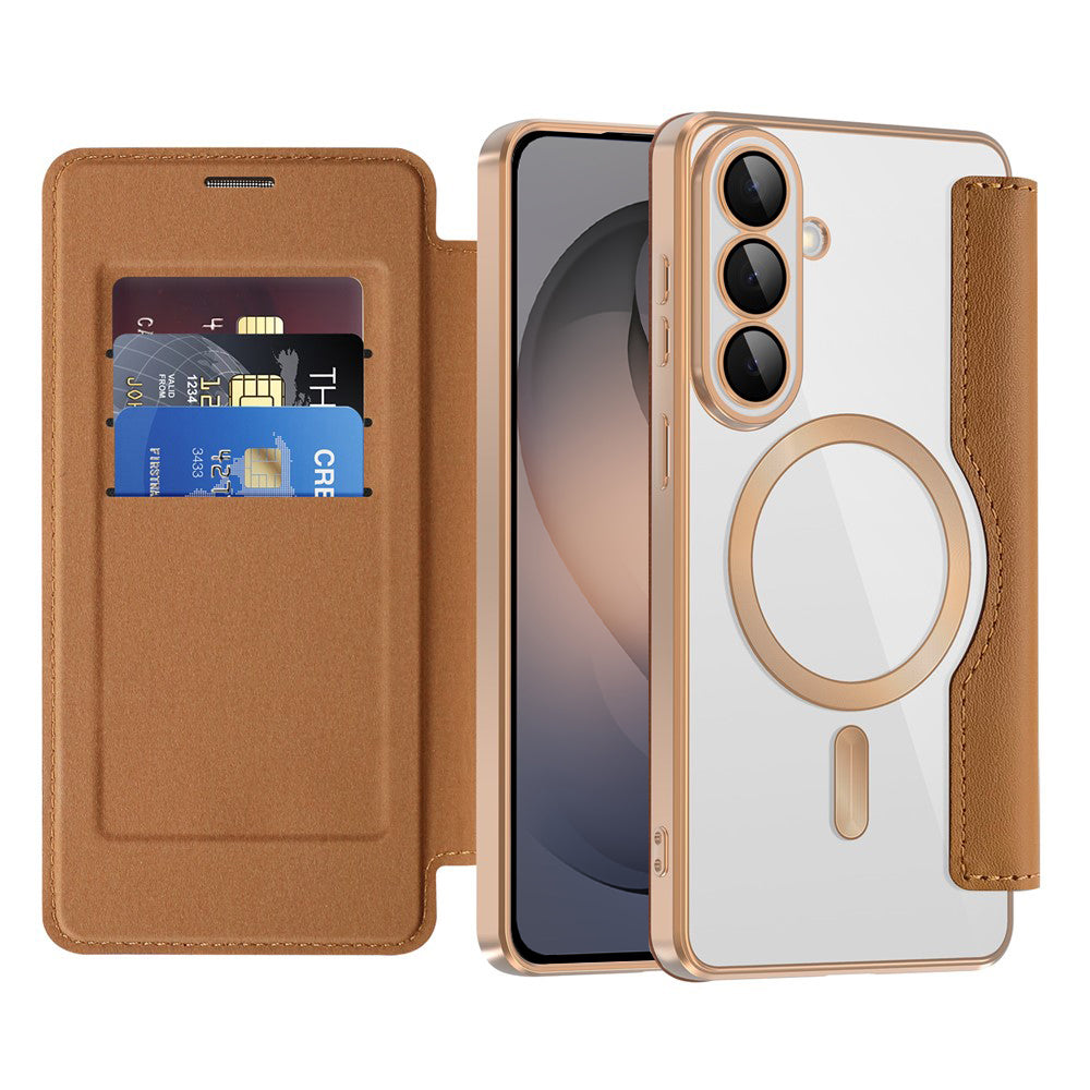 Techsuit - SmartMag Book Case - Samsung Galaxy S26 - Brown