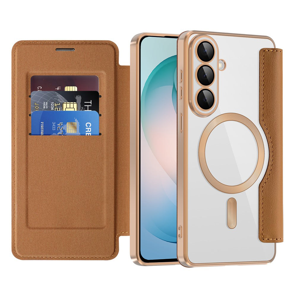 Techsuit - SmartMag Book Case - Samsung Galaxy S26 Plus - Brown