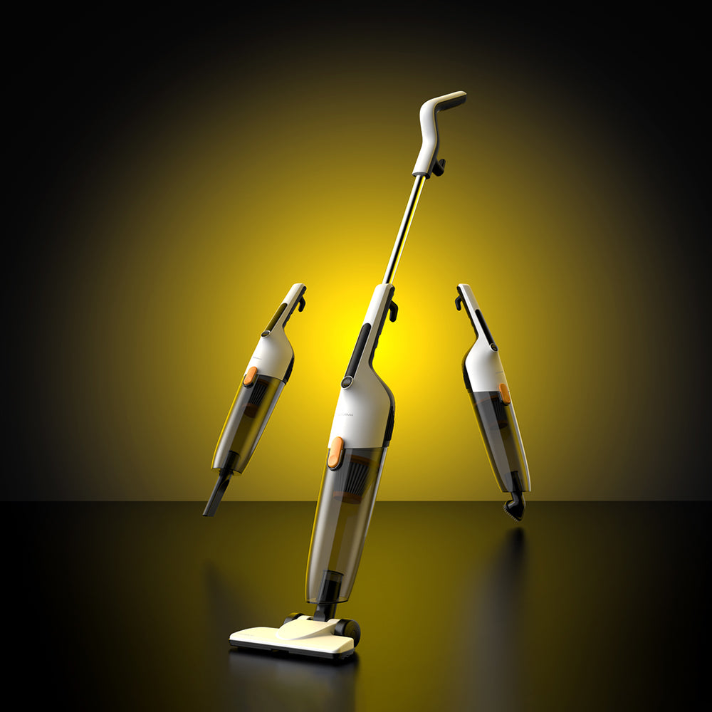 Deerma - Vacuum Cleaner (DX170) - with HEPA Filter Anti-mite, 2in1, 16000Pa, 600W, 1.2l, 85dB, 5m Cord Length - White