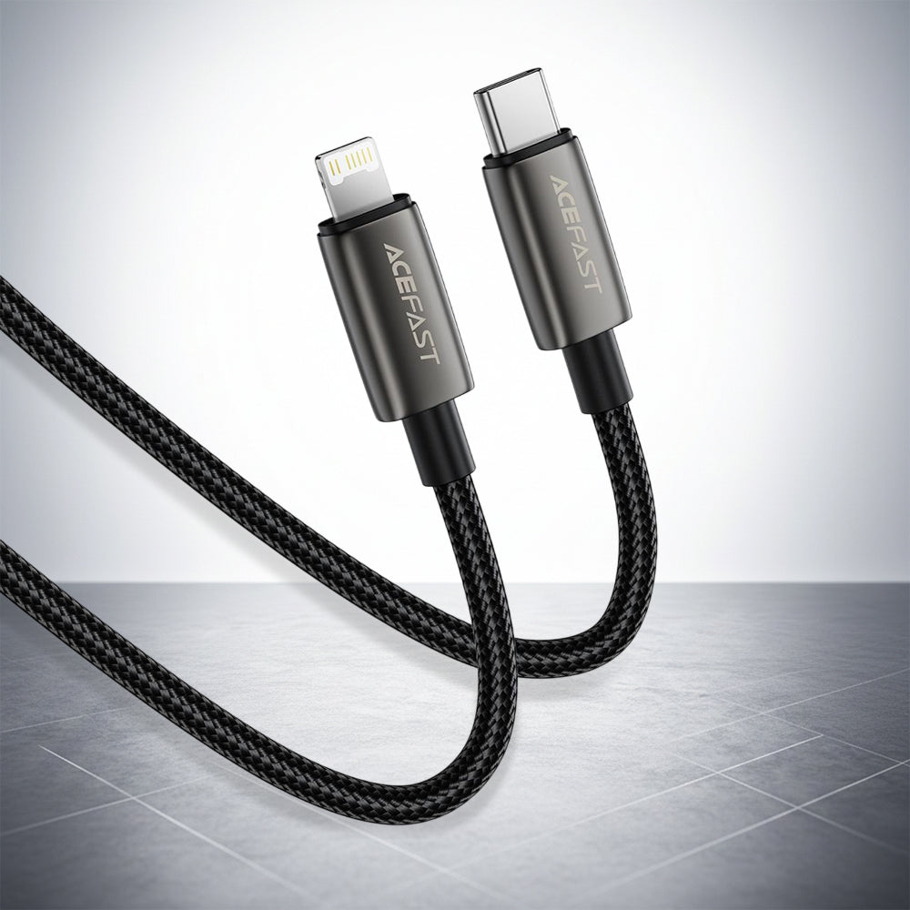 Acefast Cablu Acefast (C23-01), USB-C to Lightning, 30W, Braided cable, 1.2m, Negru – imagine 4