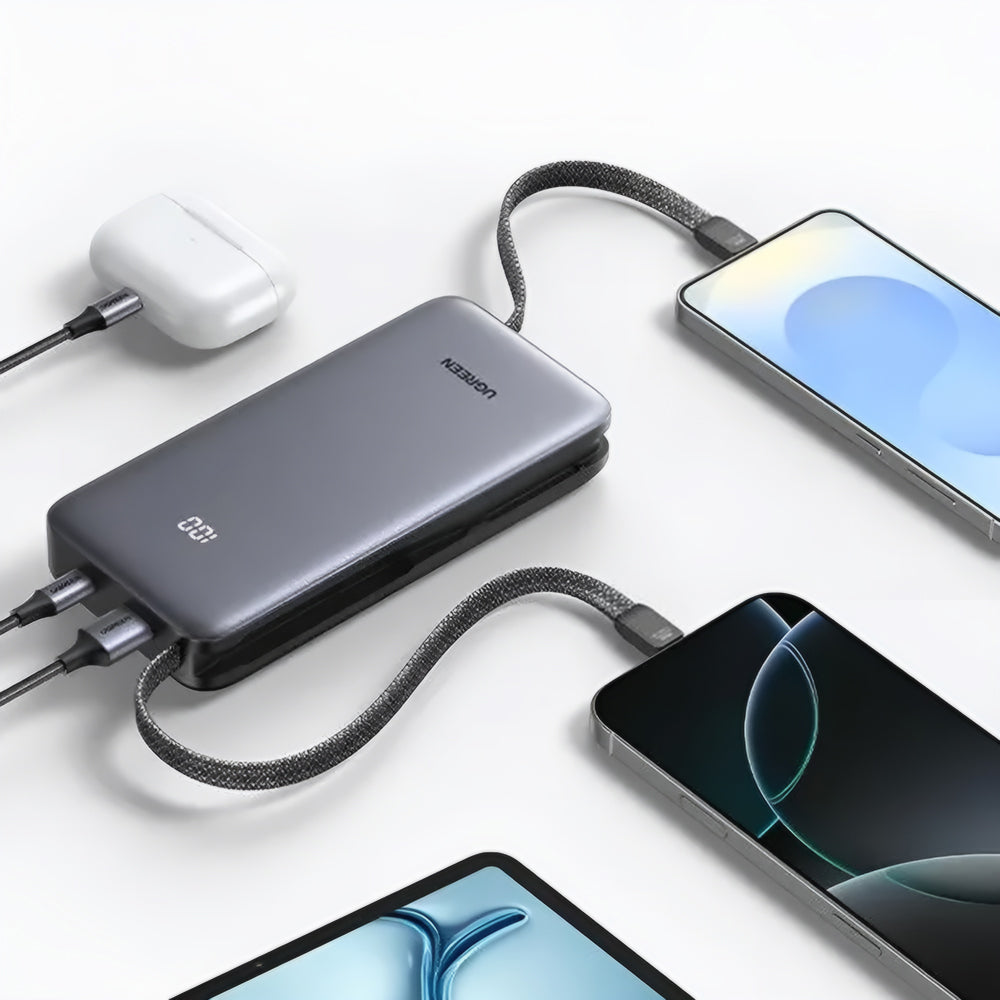 Baterie externa Ugreen PB528 (55985B), 20000mAh, USB / Type-C, 30W, Gri