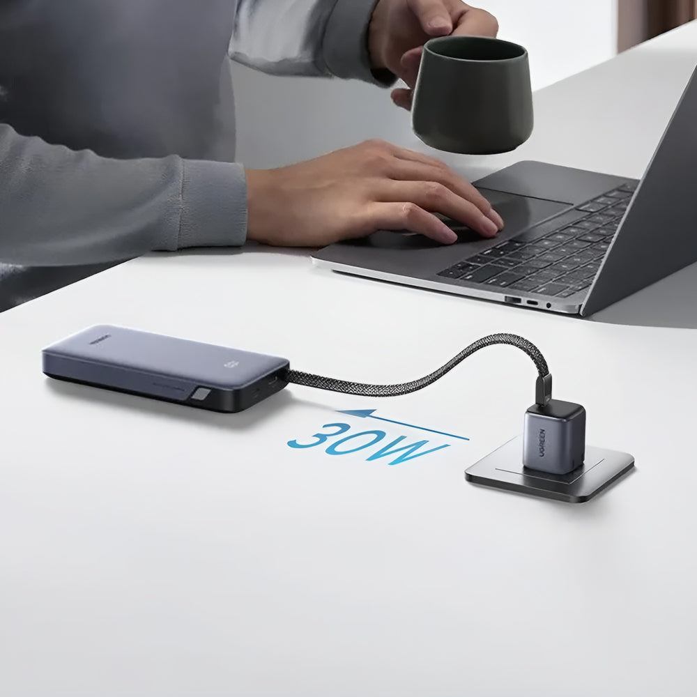 Baterie externa Ugreen PB528 (55985B), 20000mAh, USB / Type-C, 30W, Gri