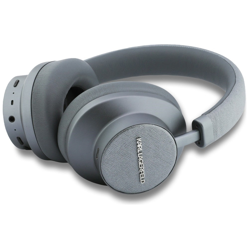Karl Lagerfeld - Wireless Headphones Saffiano Elongated (KLBHP73PSACKMG) - Over-Ear Headset, ANC, Bluetooth, Type-C - Gr