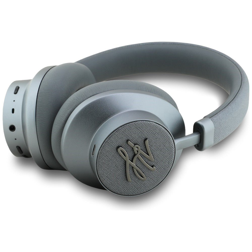 Karl Lagerfeld - Wireless Headphones Grained Initials (KLBHP73PSAKLSG) - Over-Ear Headset, ANC, Bluetooth, Type-C - Grey