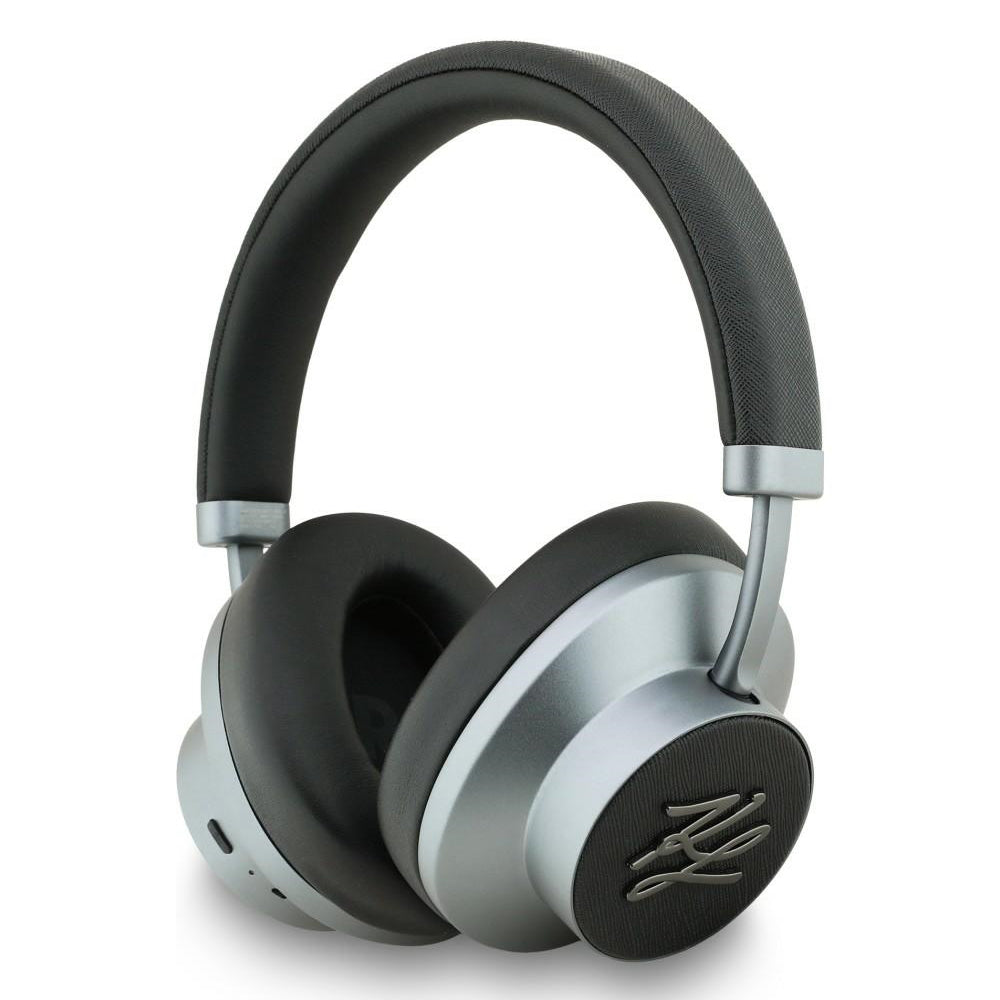 Karl Lagerfeld - Wireless Headphones Grained Initials (KLBHP73PSAKLSK) - Over-Ear Headset, ANC, Bluetooth, Type-C - Blac