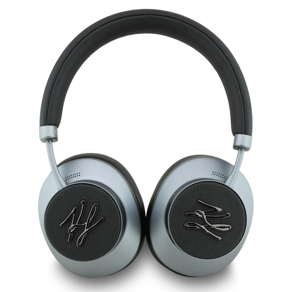 Karl Lagerfeld - Wireless Headphones Grained Initials (KLBHP73PSAKLSK) - Over-Ear Headset, ANC, Bluetooth, Type-C - Blac