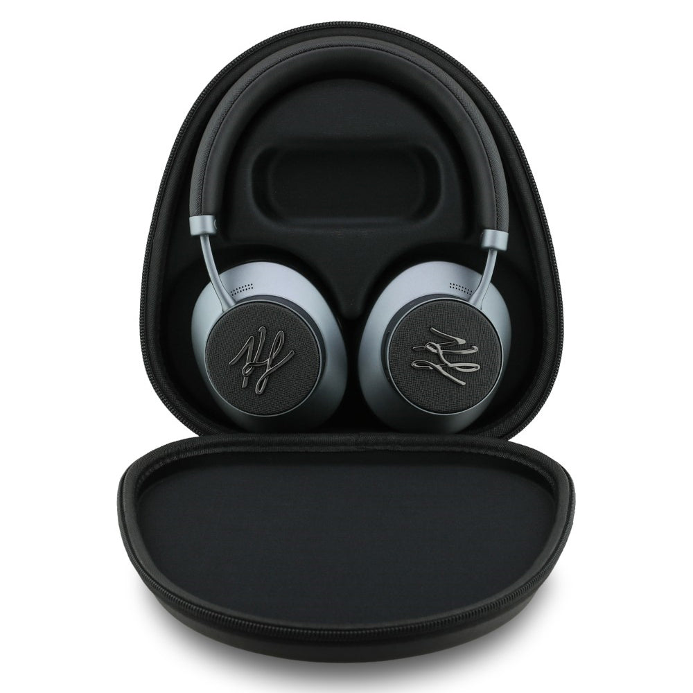 Karl Lagerfeld - Wireless Headphones Grained Initials (KLBHP73PSAKLSK) - Over-Ear Headset, ANC, Bluetooth, Type-C - Blac