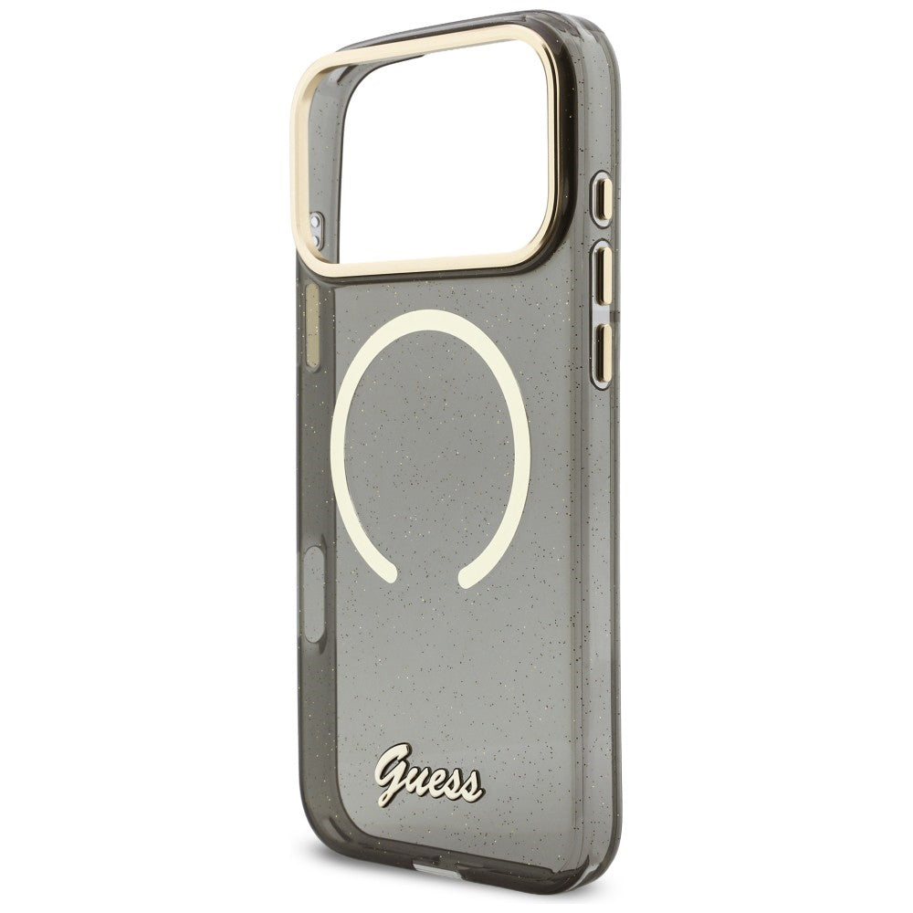 Guess - IML Glitter Script Strap MagSafe (GUHMP17X5HTGSMSK) - iPhone 17 Pro Max - Black