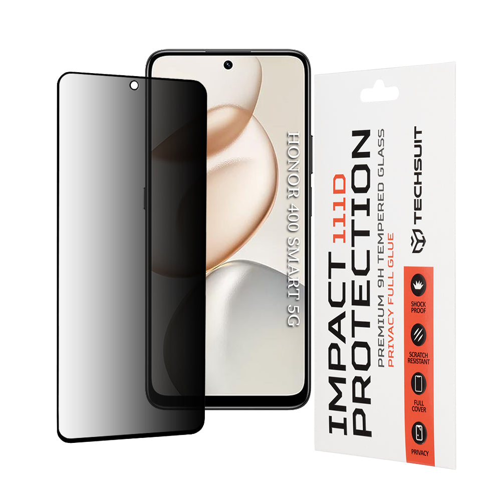 Techsuit - 111D Privacy Full Glue - Honor 400 Smart 5G / 400 Smart 4G / 200 Smart / 90 Smart / X7d 4G / X7b 4G / X7b 5G 