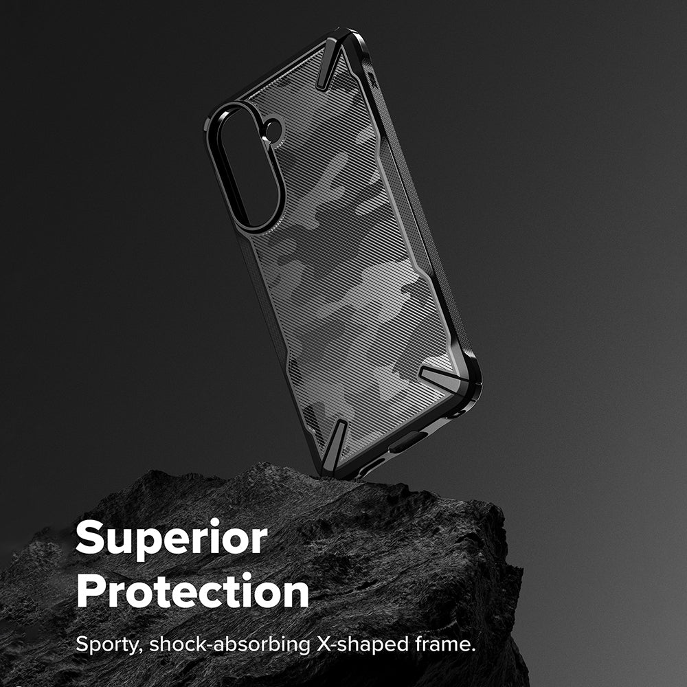 Ringke Husa de protectie Ringke Fusion X compatibil cu Samsung Galaxy A57 5G, Camo Black – imagine 5