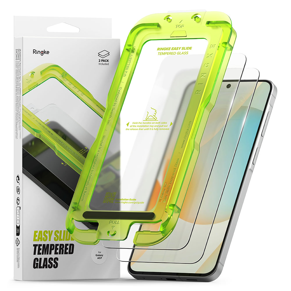 Ringke - Easy Slide Tempered Glass (2 pack) - Samsung Galaxy A57 5G - Clear