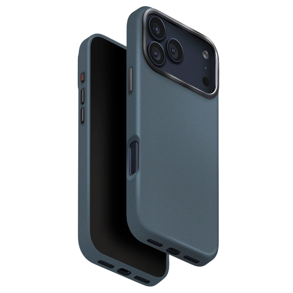 UNIQ Husa de protectie UNIQ Lyden Leatherette compatibil cu iPhone 17 Pro Max, Steel Teal