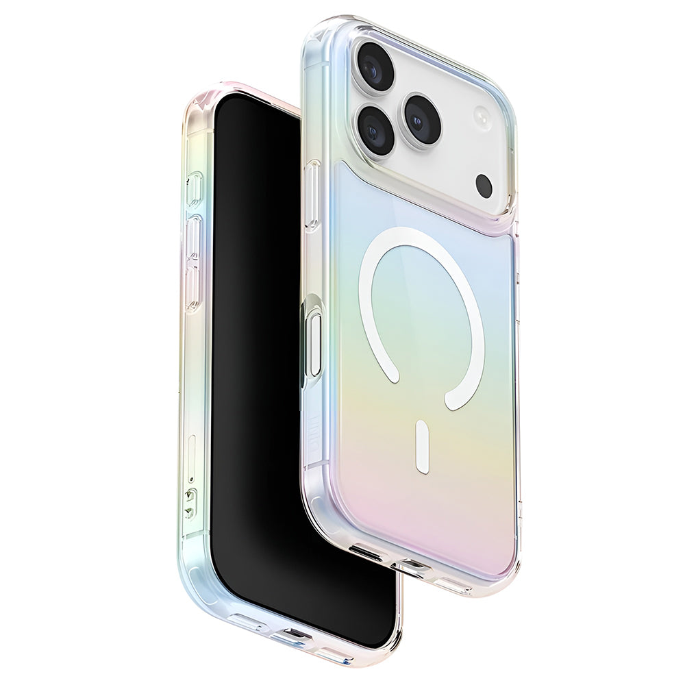 UNIQ Husa de protectie UNIQ Iridescia MagClick™ compatibil cu iPhone 17 Pro, Curcubeu