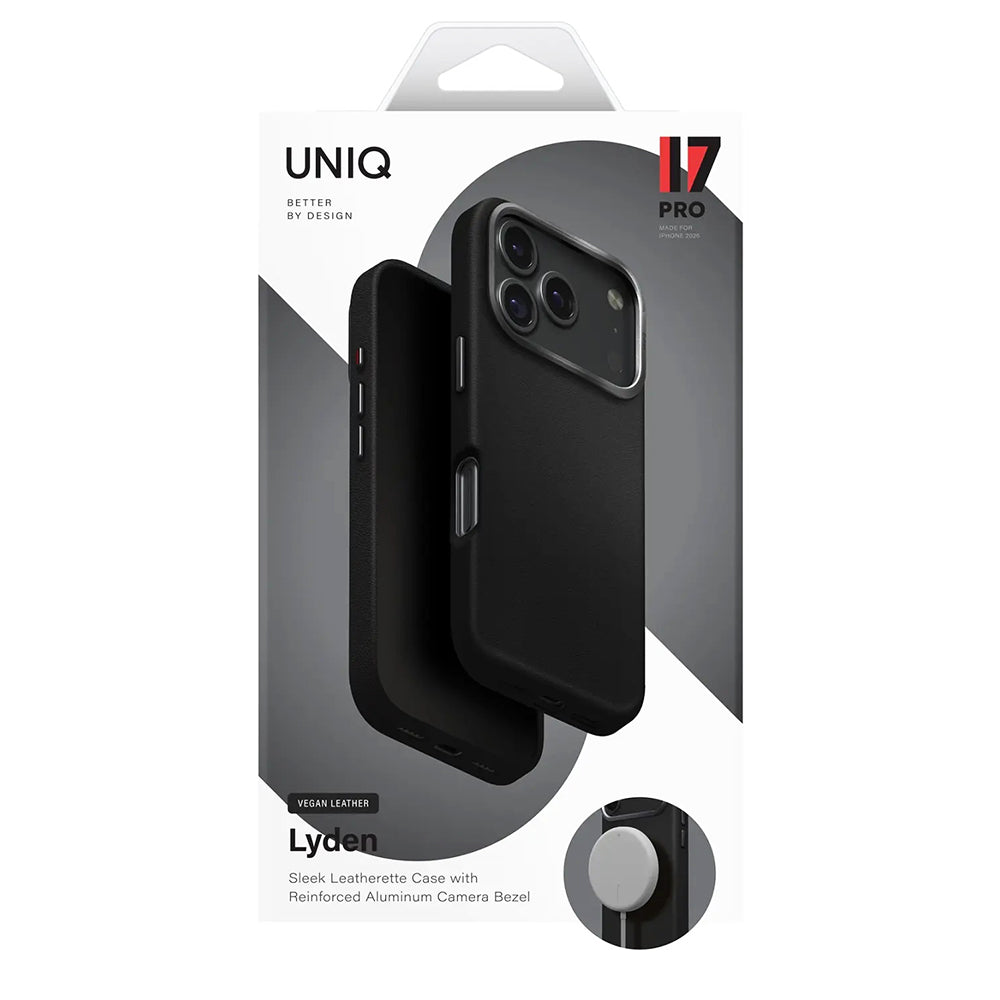 UNIQ Husa de protectie UNIQ Lyden Leatherette compatibil cu iPhone 17 Pro Max, Steel Teal – imagine 7