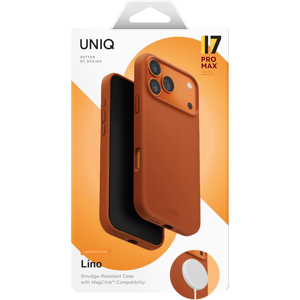 UNIQ - Lino MagClick™ - iPhone 17 Pro - Burnt Sienna