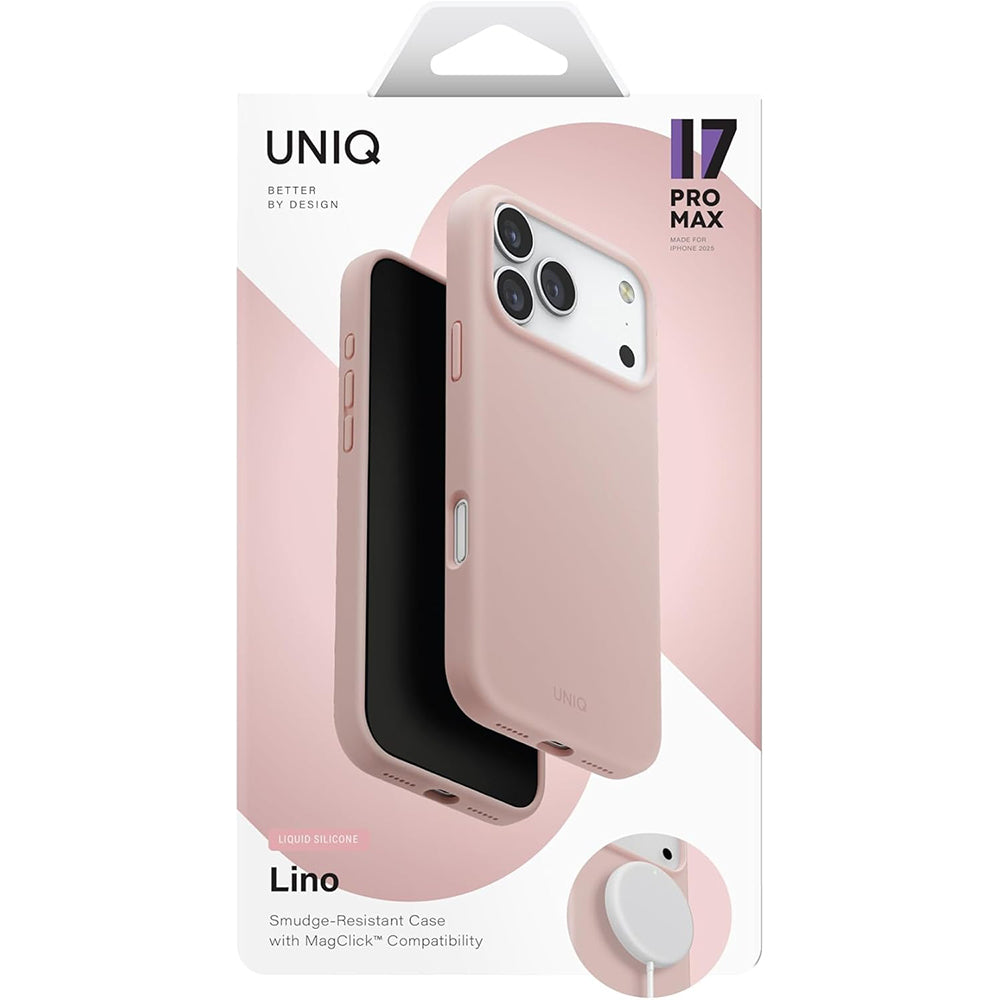 UNIQ - Lino MagClick™ - iPhone 17 Pro - Blush Pink
