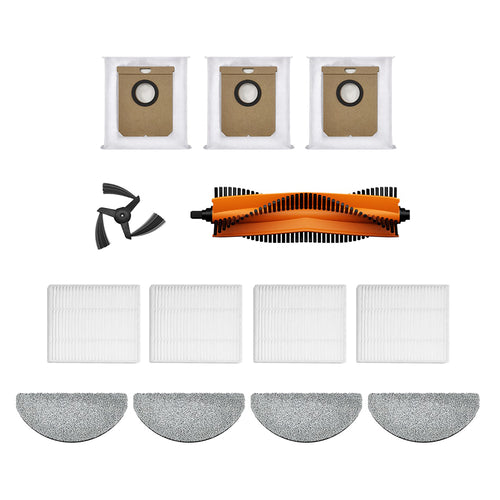 Deerma Replacement Accessories Kit, for Robot DEM-S30-HCB01, 3x Dust Bags, HEPA Filter, 4x Mop Cloths, Brushes, Alb