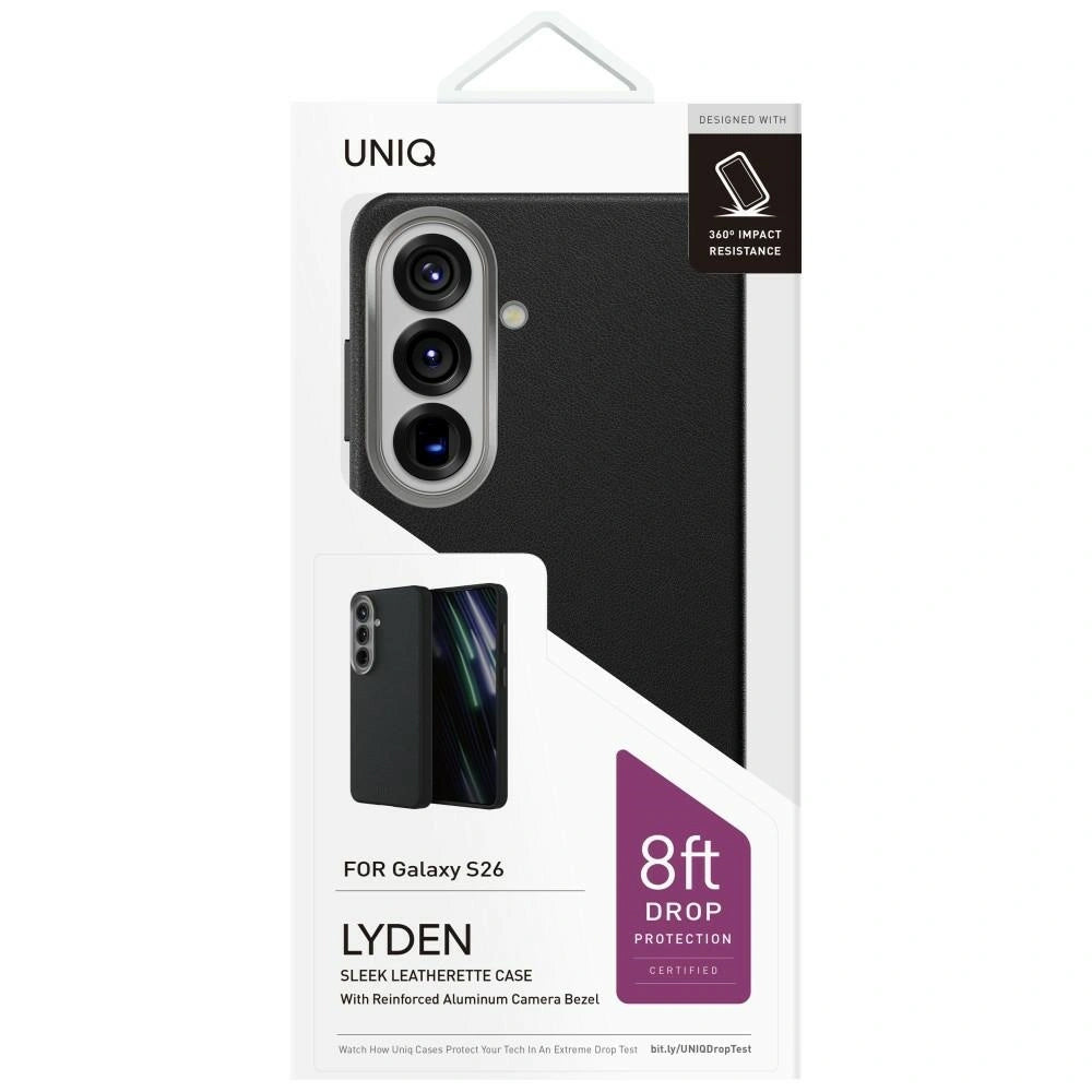 UNIQ - Lyden Leatherette Case - Samsung Galaxy S26 - Black