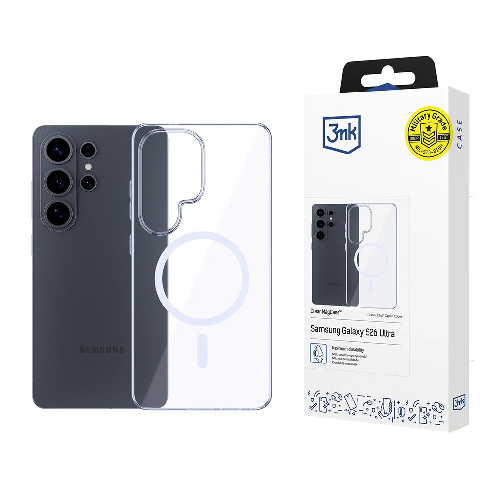 3mk - Clear MagCase - Samsung Galaxy S26 Ultra - Transparent