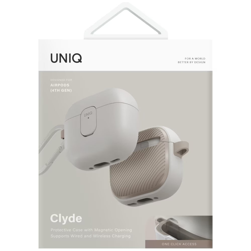 UNIQ - Clyde Series - AirPods 4 - Gray / Beige