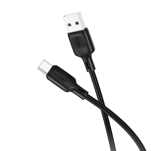 Borofone - Data Cable Lenny Series (BX113) - USB to Type-C, Silicone, 3A, 1m - Black