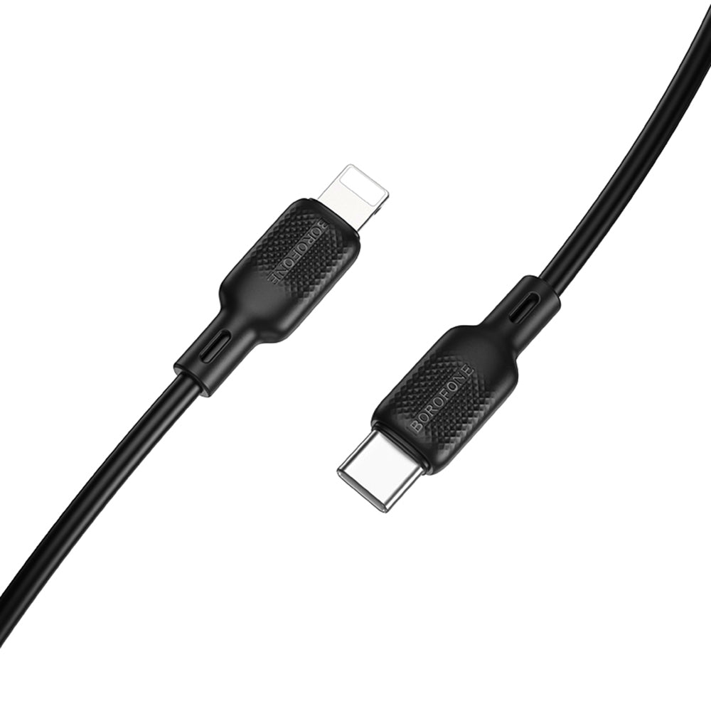 Borofone - Data Cable Lenny Series (BX113) - Type-C to Lightning, 27W, Silicone, 2m - Black