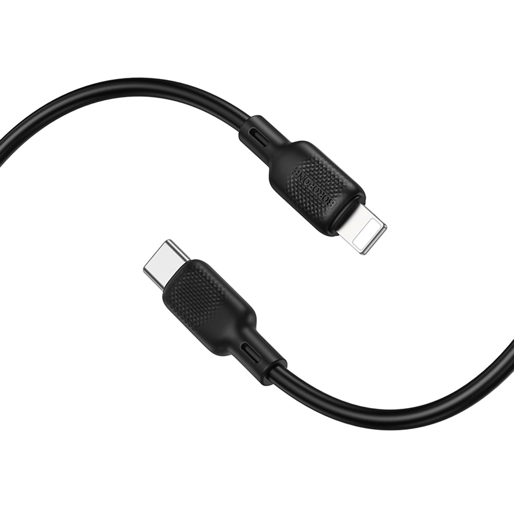 Borofone - Data Cable Lenny Series (BX113) - Type-C to Lightning, 27W, Silicone, 2m - Black