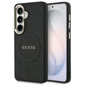 Guess - Saffiano Peony Embossed Ring MagSafe (GUHMS26SPSAMSECK) - Samsung Galaxy S26 - Black