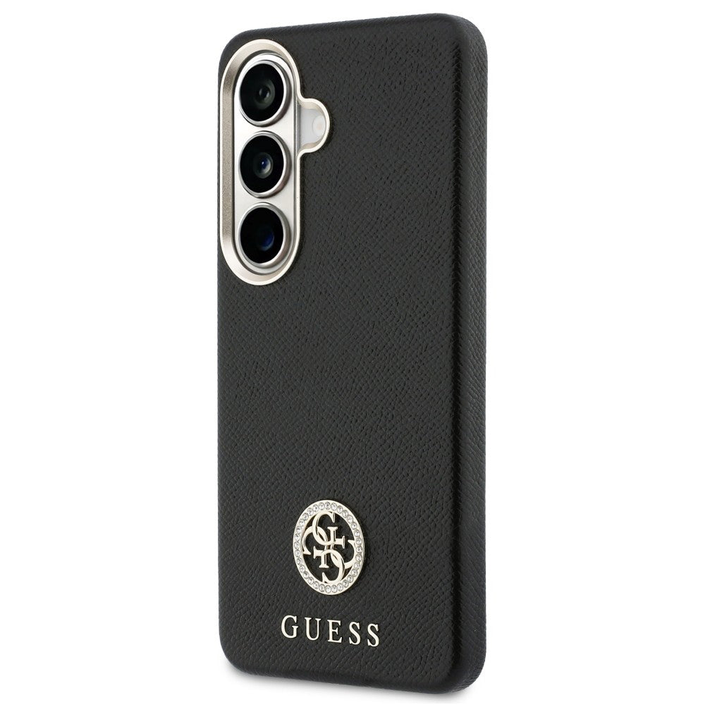 Guess - Rhinestone Round Logo MagSafe (GUHMS26MPGCRMDEK) - Samsung Galaxy S26 Plus - Black