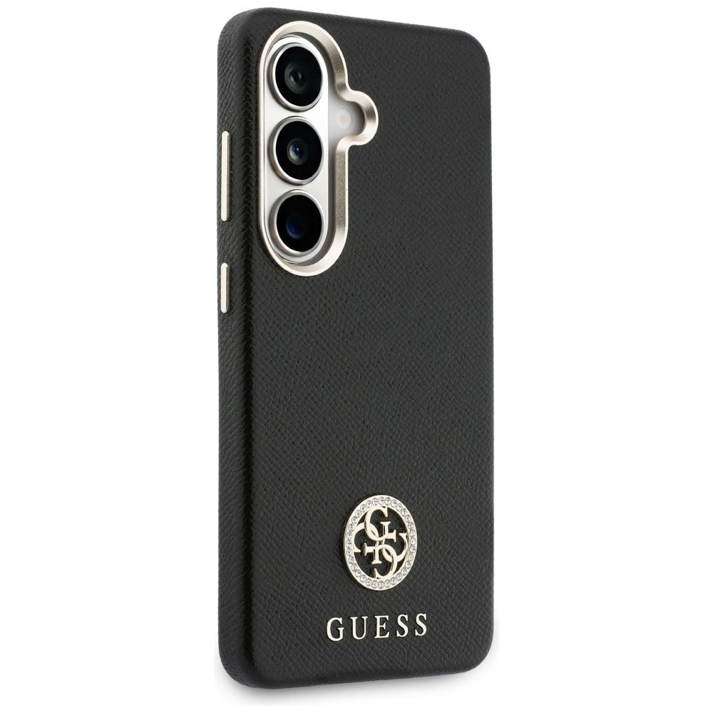 Guess - Rhinestone Round Logo MagSafe (GUHMS26MPGCRMDEK) - Samsung Galaxy S26 Plus - Black