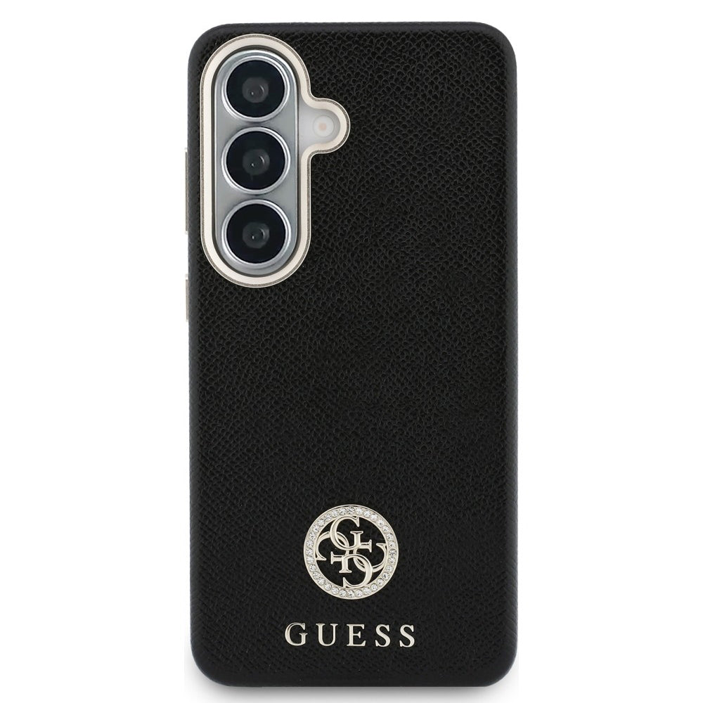 Guess - Rhinestone Round Logo MagSafe (GUHMS26MPGCRMDEK) - Samsung Galaxy S26 Plus - Black